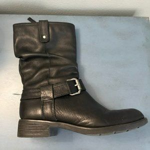 Sofft Bostyn Mid Calf Boot Leather Black, 7.5